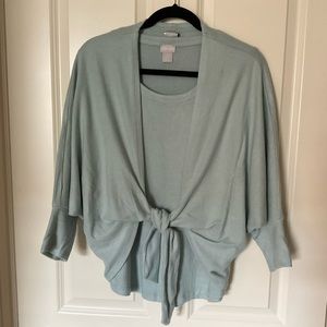 NWOT Chico’s Twin Set, baby blue, Sz 0/Small